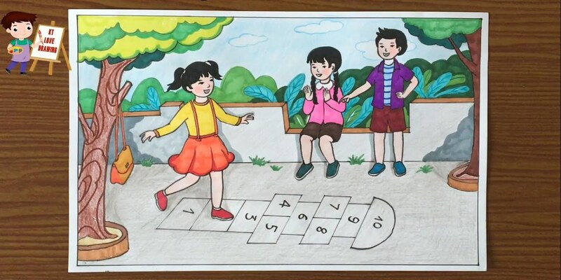 Vẽ tranh đề tài trò chơi dân gian ô ăn quan ý nghĩa